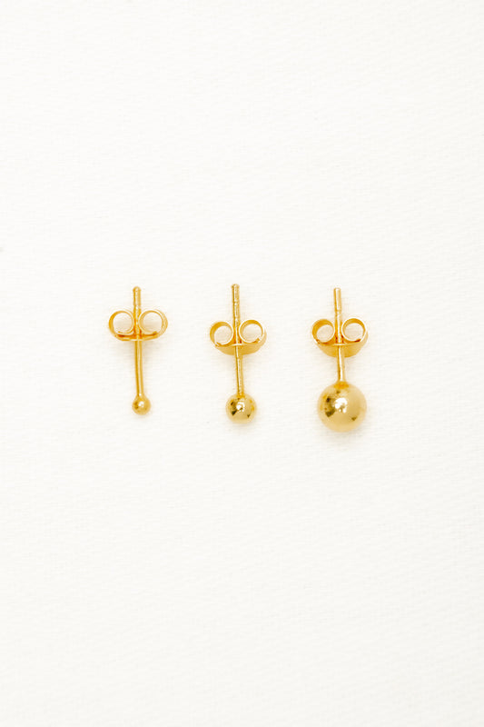 Basic Kugel Studs Gold Ø2mm, 3mm, 6mm