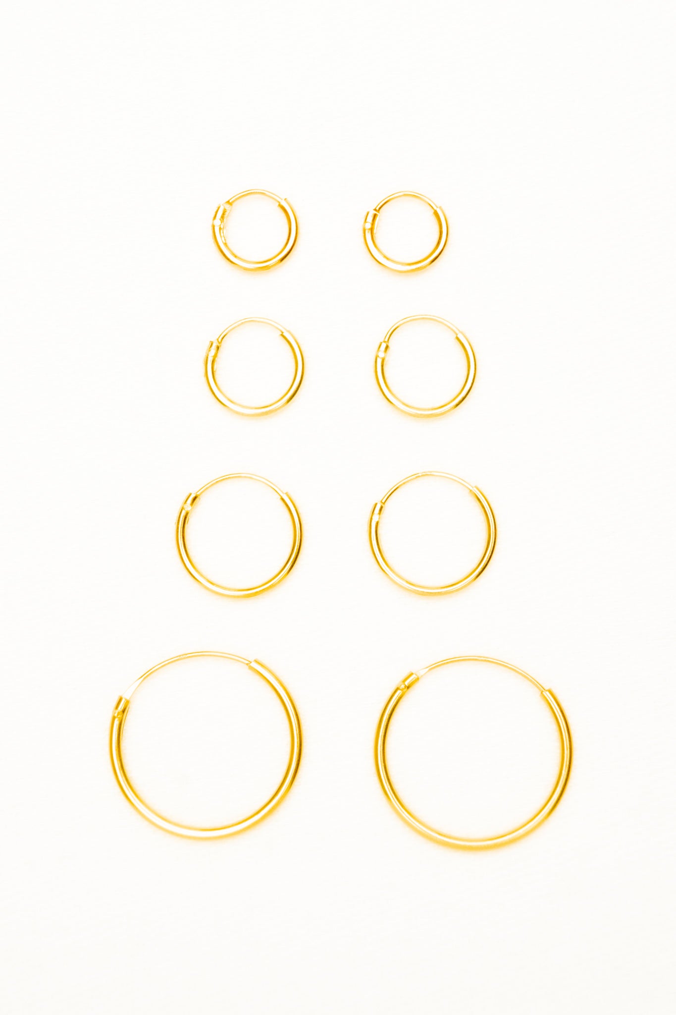 Basic Hoops Gold Ø8mm, 10mm, 12mm, 14mm