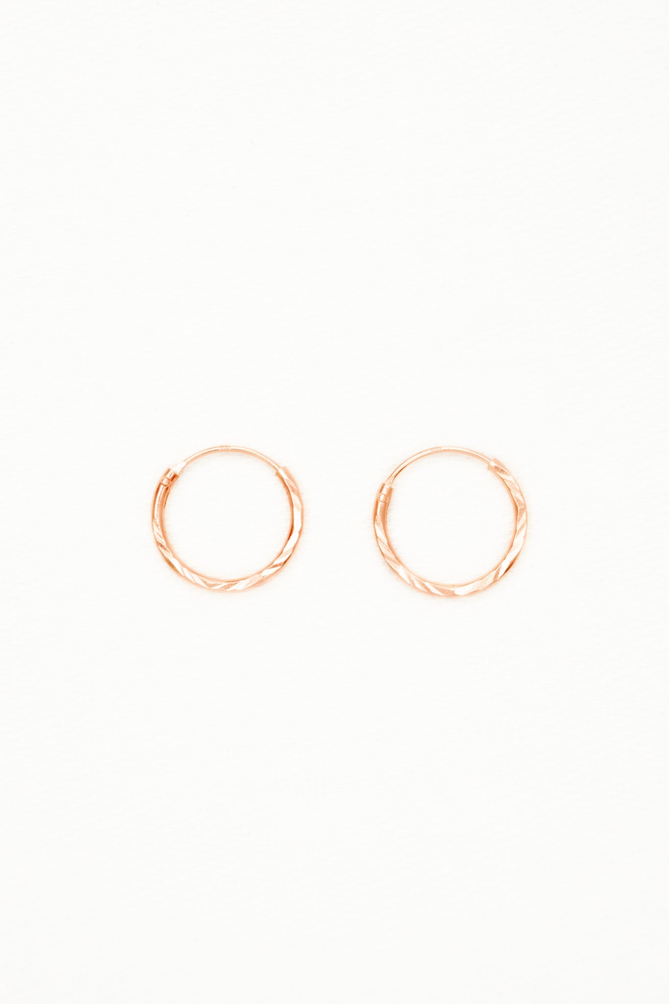 Rosegold Hoops mit Facettenschliff Ø10mm