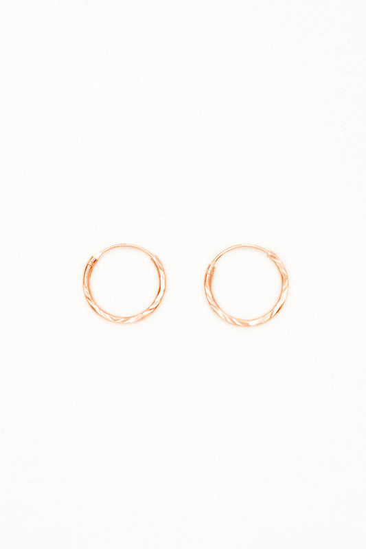 Rosegold Hoops mit Facettenschliff Ø10mm