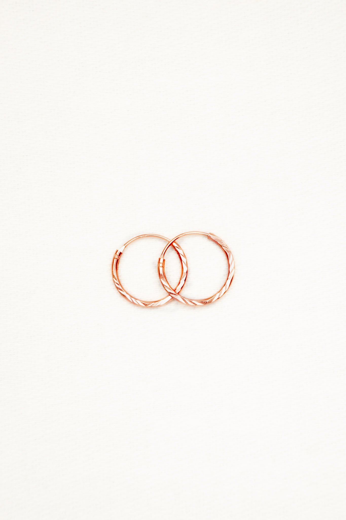 Rosegold Hoops mit Facettenschliff Ø10mm